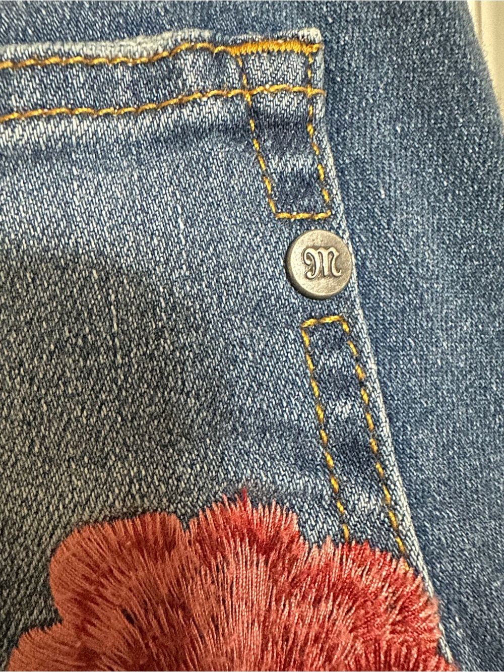 MISS ME Blue Embroidered Flare Jeans - Picture 11 of 14